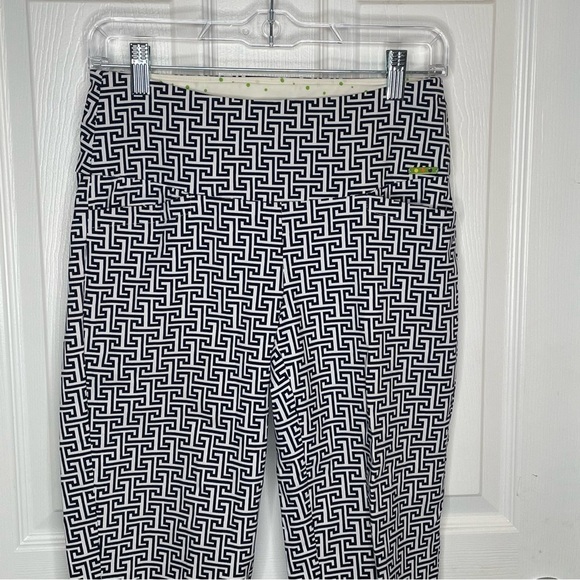 Swing Control Ankle Golf Pants Tummy Control Geometric Athleisure Greek Key 6 - Picture 3 of 13